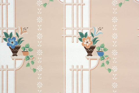 1940s Kitchen Vintage Wallpaper