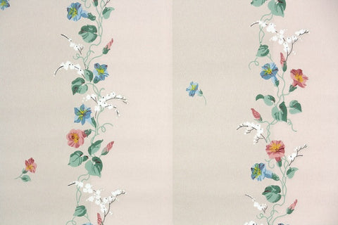 1940s Floral Vintage Wallpaper