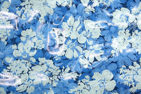 1970s Floral Vinyl Vintage Wallpaper
