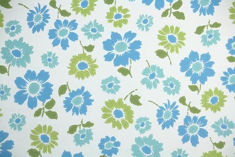 1970s Floral Vintage Wallpaper