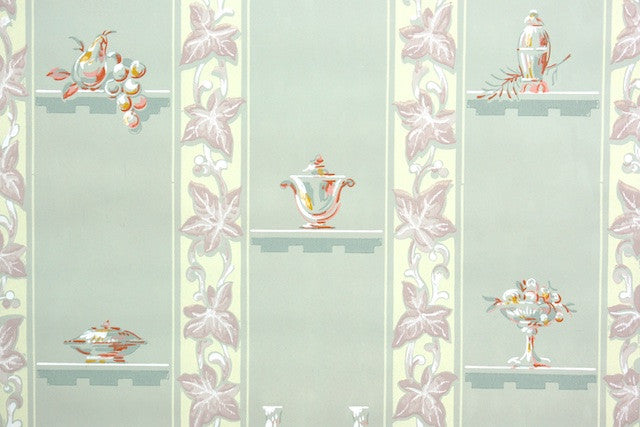 1940s Kitchen Vintage Wallpaper