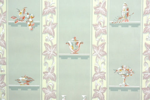 1940s Kitchen Vintage Wallpaper