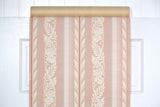 1940s Floral Stripe Vintage Wallpaper