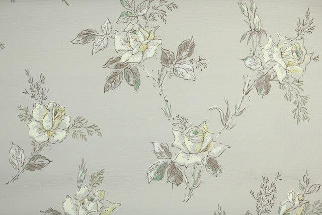 1950s Floral Vintage Wallpaper