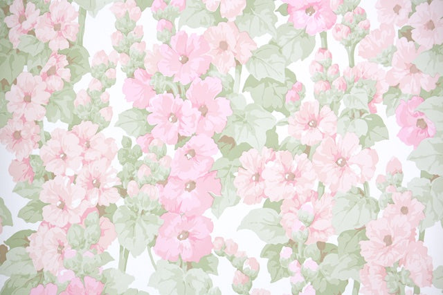 1970s Floral Vintage Wallpaper