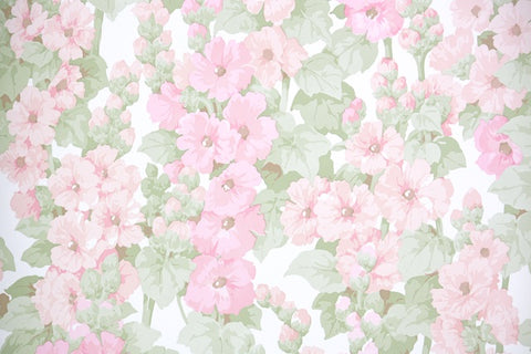1970s Floral Vintage Wallpaper