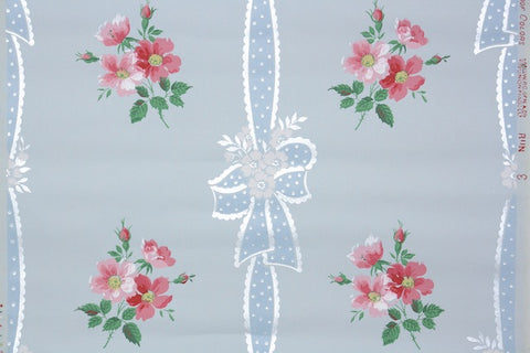 1940s Floral Vintage Wallpaper