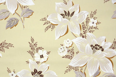 1950s Floral Vintage Wallpaper