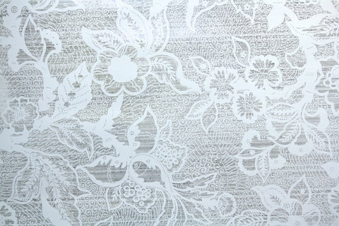 1970s Floral Mylar Vintage Wallpaper