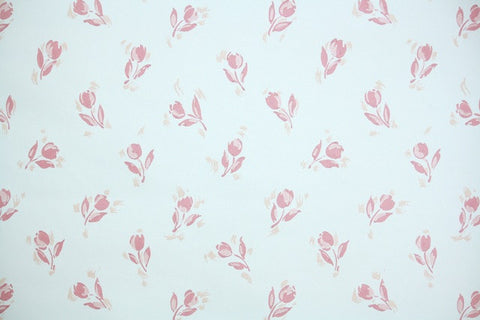 1980s Floral Vintage Wallpaper
