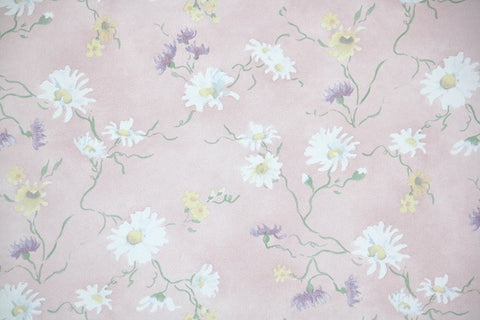 1980s Floral Vintage Wallpaper