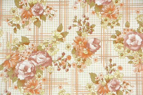 1970s Floral Vintage Wallpaper