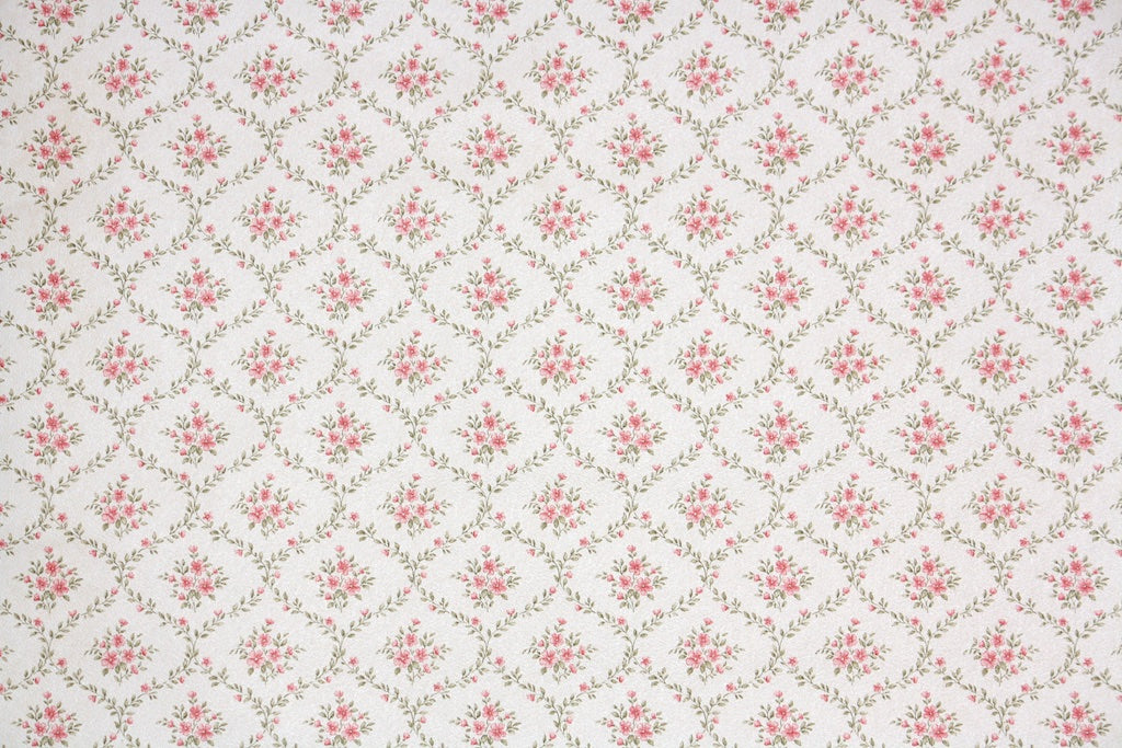 1980s Floral Vintage Wallpaper