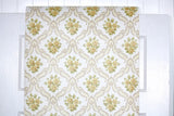 1970s Floral Damask Vintage Wallpaper