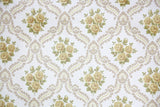 1970s Floral Damask Vintage Wallpaper