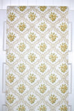 1970s Floral Damask Vintage Wallpaper
