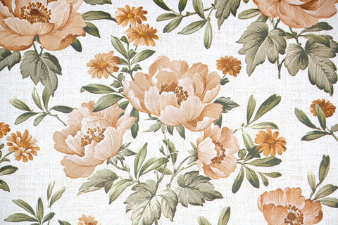 1970s Floral Vintage Wallpaper