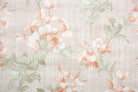 1970s Floral Vintage Wallpaper