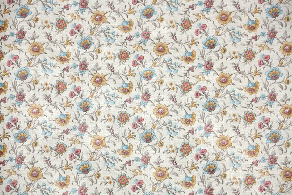 1970s Floral Vintage Wallpaper