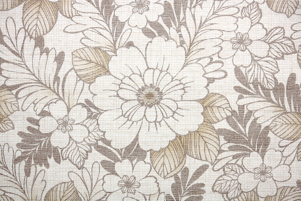 1970s Floral Vintage Wallpaper