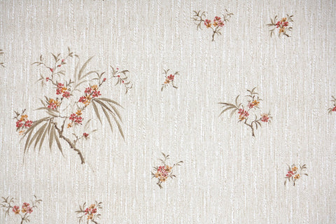 1980s Floral Vintage Wallpaper