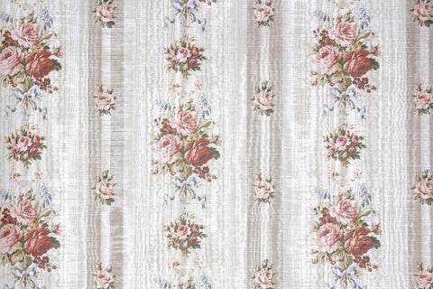 1980s Floral Vintage Wallpaper