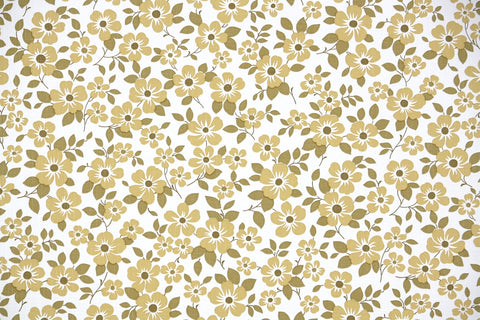 1970s Floral Vintage Wallpaper