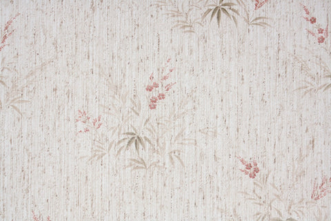 1980s Floral Vintage Wallpaper