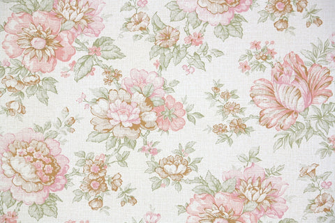 1980s Floral Vintage Wallpaper