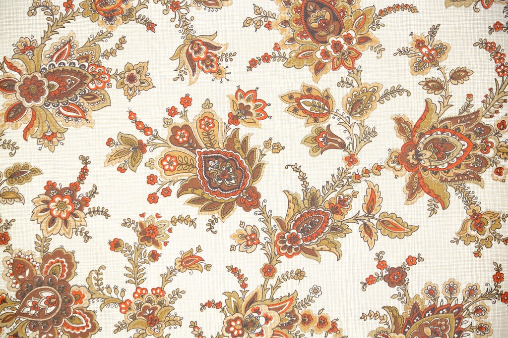 1970s Floral Vintage Wallpaper